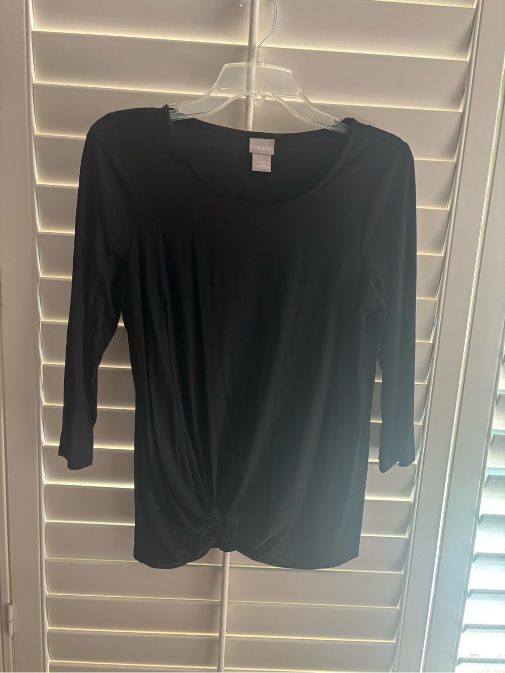 Chico’s Black Knot-Front Women's Top
